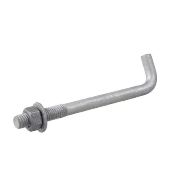 steel j hook bolt for structural support installation