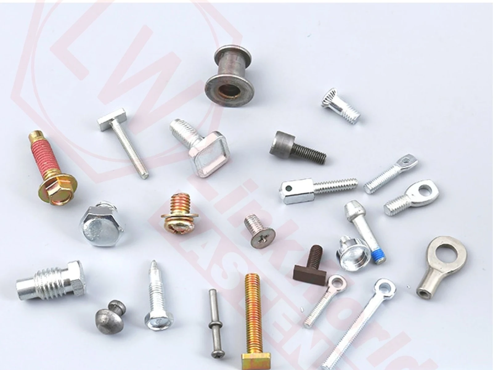 Custom cold-headed components with different head and shank forms.