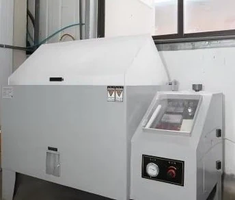 A salt spray test chamber used for corrosion-related evaluation of metal components.